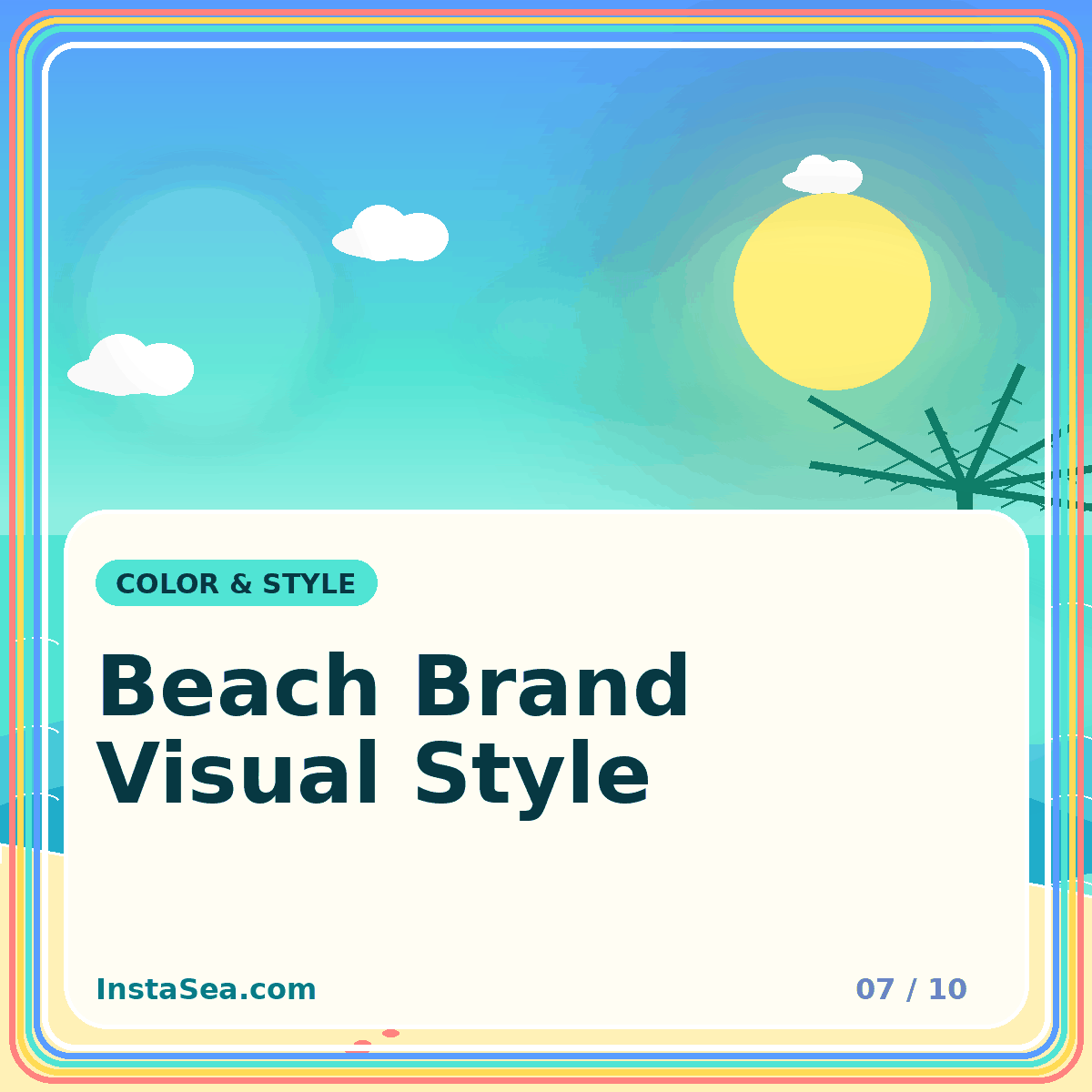 Colorful typography artwork for Beach Brand Visual Style