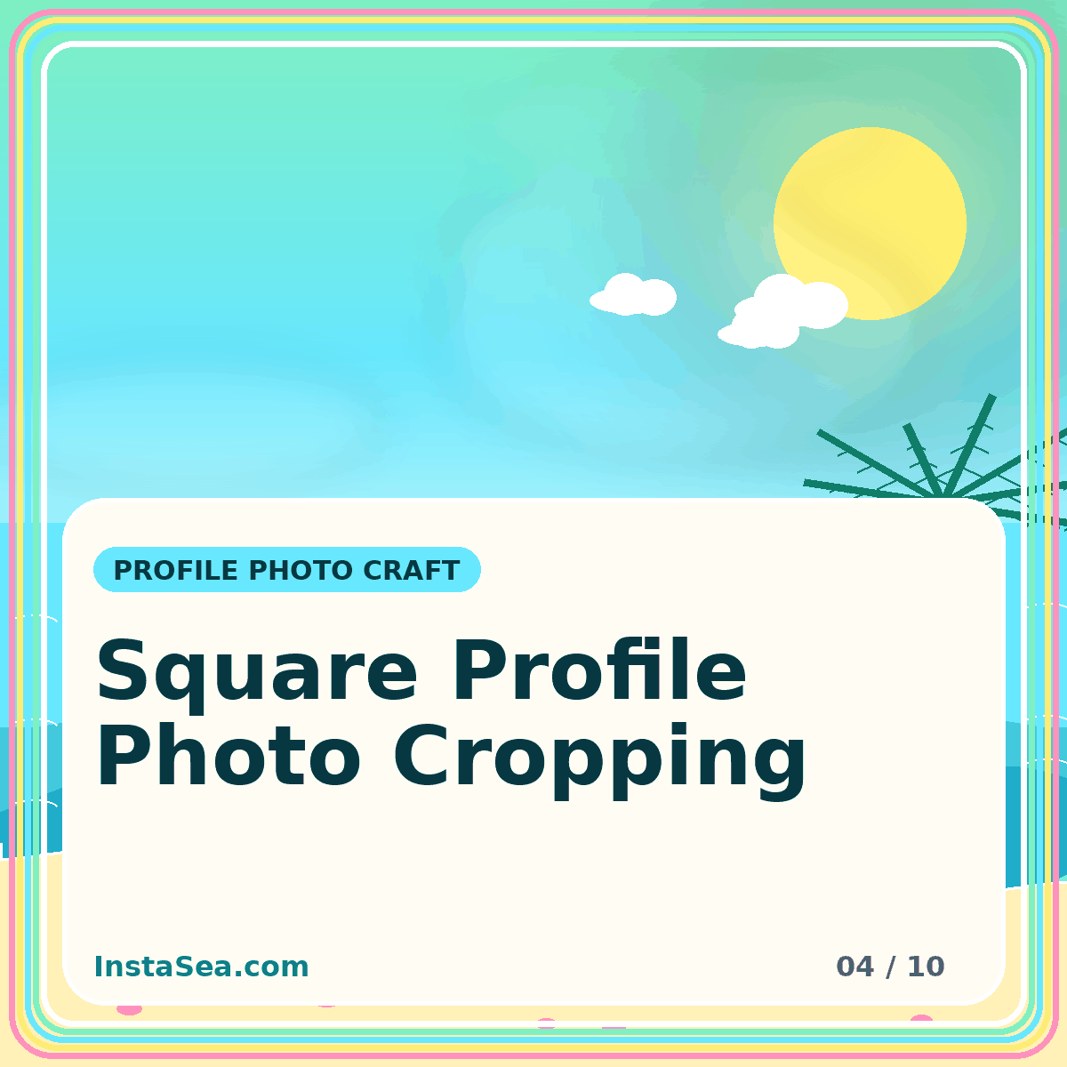 Colorful typography artwork for Square Profile Photo Cropping